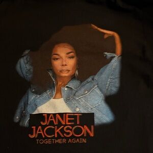 Janet Jackson Graphic Tee - Black
